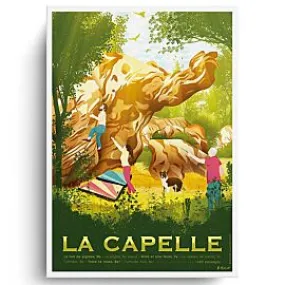 LA CAPELLE AFFICHE A3 VINTAGE