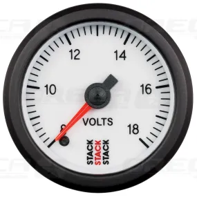 Voltmètre STACK analogique pro 8-18V  Blanc 726ST3366